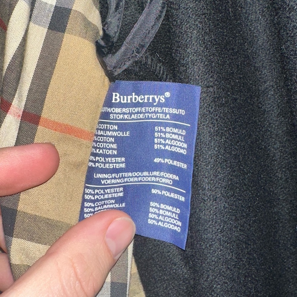 BURBERRY Vintage Khaki Trench Coat Classic Plaid Lined Belted Size Extra Large - Picture 5 of 6